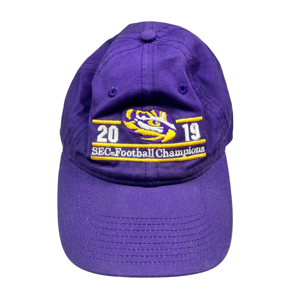 LSU Tigers The Game Purple 2019 SEC Football Champions Adjustable Hat Cap NCAA